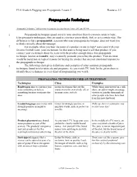Lesson 2-Resource 2.2 Propaganda Techniques