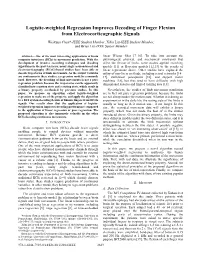 Logistic-Weighted Regression Improves Decoding of Finger Flexion from Electrocorticographic Signals