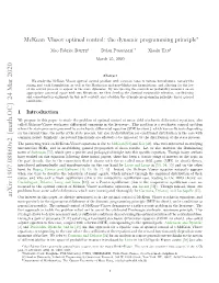 Mckean–Vlasov Optimal Control: the Dynamic Programming Principle