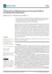 Optimization of Multiparameters for Increased Yields of Cytochrome B5 in Bioreactors