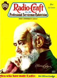 ?Ro1essional-Serviceman-Adiotrician HUGO GERNSBACK Editor