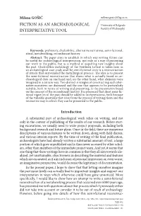 Fiction As an Archaeological Interpretative Tool