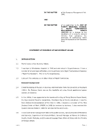 IN the MATTER of the Resource Management Act 1991 and in the MATTER of an Application to the BAY of PLENTY REGIONAL COUNCIL By