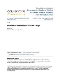 Model-Based Verification for SIMULINK Design