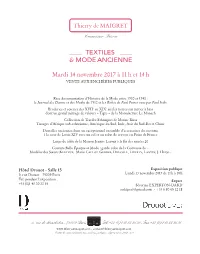 Textiles ___&Mode Ancienne