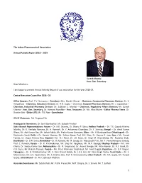 The Indian Pharmaceutical Association Annual Activity Report