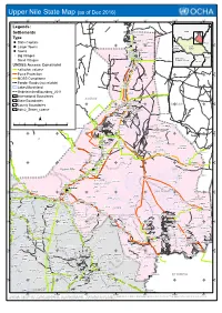 Upper Nile State Map (As of Dec 2016)