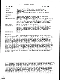 Culp, Mary Beth, Ed. Thematic Units in Teaching English and The