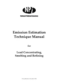 Emission Estimation Technique Manual