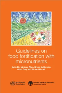 Guidelines on Food Fortification with Micronutrients