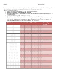 Homework Instructions: • Select a Skill Move from the Skills List