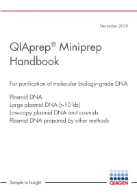 Qiaprep® Miniprep Handbook
