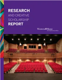 Research and Creative Scholarship Report 2 ^ Introduction 3