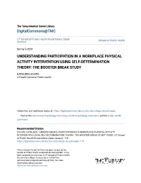 Understanding Participation in a Workplace Physical Activity Intervention Using Self-Determination Theory: the Booster Break Study