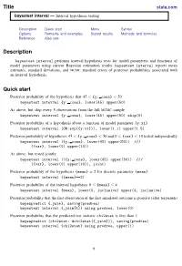 Bayestest Interval — Interval Hypothesis Testing