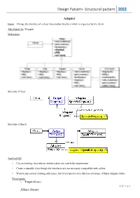 Design Pattern- Structural Pattern 2015
