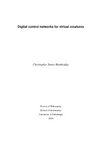Digital Control Networks for Virtual Creatures