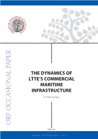 Dynamics of LTTE's Comercial Maritime Infra Structure
