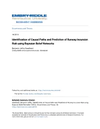 Identification of Causal Paths and Prediction of Runway Incursion Risk Using Bayesian Belief Networks