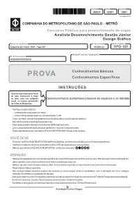 Prova ’D04’, Tipo 001 MODELO TIPO−001
