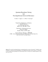 Quantum Hypothesis Testing and Non-Equilibrium Statistical Mechanics