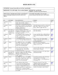 Research Log