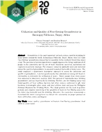 Utilization and Quality of Free-Flowing Groundwater in Barangay Poblacion, Ibajay, Aklan