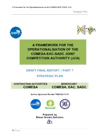 A Framework for the Operationalisation of the Comesa-Eac-Sadc Joint Competition Authority (Jca)