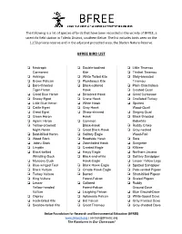 Bfree Bird List