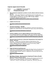 Copernic Agent Search Results