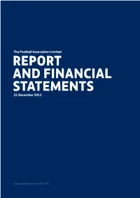 FA Report and Financial Statement 2012