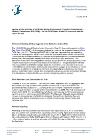 Helsinki Commission (HELCOM) – for the 2019 Report of the SG on Oceans and the Law of the Sea