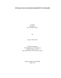 Integration and Muslim Identity in Europe
