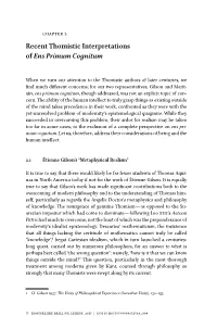 Recent Thomistic Interpretations of Ens Primum Cognitum