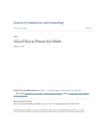 School Idea in Prisons for Adults Albert C