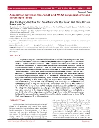 Association Between the PINX1 and NAT2 Polymorphisms and Serum Lipid Levels