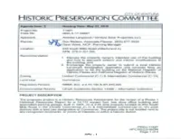 Historic Preservation Committee (HPC) on March 7, 2017 for a Historic Evaluation for the Scope of Work