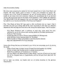 Holy Week Folder 2020