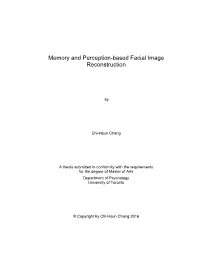 Memory and Perception-Based Facial Image Reconstruction