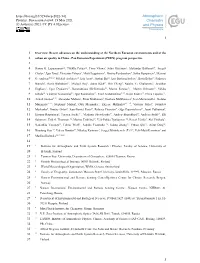 Overview: Recent Advances on the Understanding of the Northern