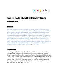 Top 10 FAIR Data & Software Things