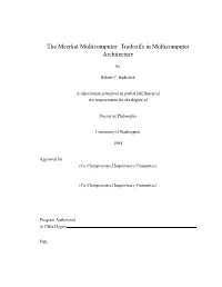 Tradeoffs in Multicomputer Architecture