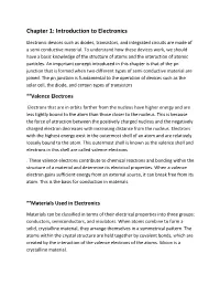 Chapter 1: Introduction to Electronics