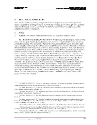 F. Biological Resources