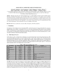 MARS SCIENCE LABORATORY ORBIT DETERMINATION Gerhard L. Kruizinga(1)