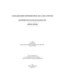 Orbit Determination and 3-Axis Attitude
