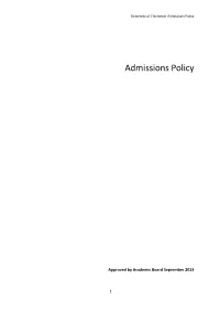 Admissions Policy