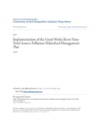 Implementation of the Great Works River Non-Point Source Pollution Watershed Management Plan" (2010)