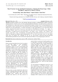 Rural Tourism, Income and Rapid Urbanization: Exploring the Nexus Using a Multi- Disciplinary Approach for Hunza, Pakistan