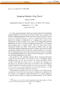 Semigroup Methods in Ring Theory*
